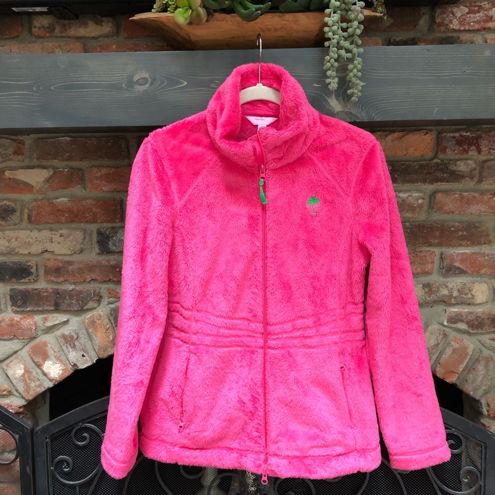 Lilly Pulitzer pink fleece jacket